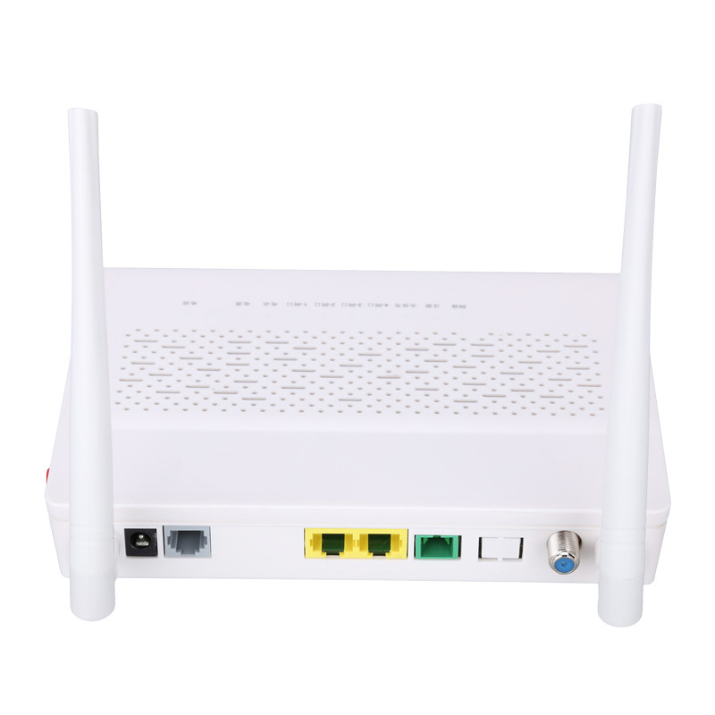 2.4GHz多機能XPON ONU 1FE 1GE WIFI鍋CATV白い色FTTH ONU ONT