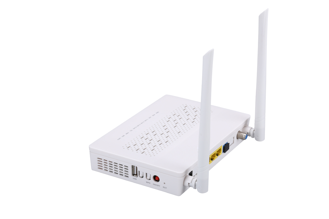 TX 1310nm RX 1490nm FTTH ONU ONT 3FE 1GE WIFIの鍋CATV 2T2Rモード5DBI利益頻度2.4G