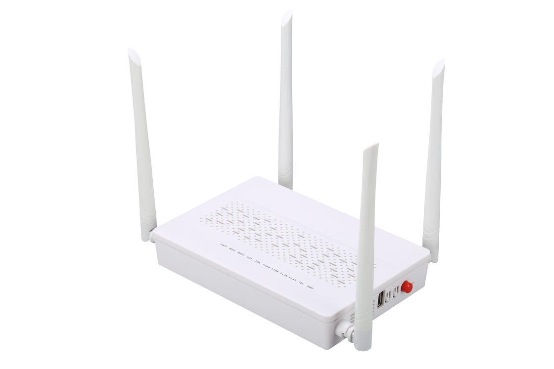 4GE 2.4G/5G WIFIの鍋CATV GPON ONUの変復調装置SCの単一モードの単一繊維