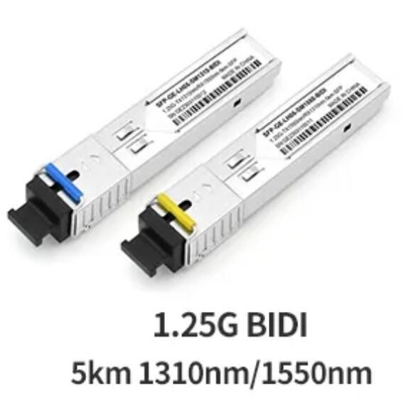1.25G SFPの繊維光学のトランシーバー5km 1550/1310nm SCのコネクターBIDI SFPモジュール