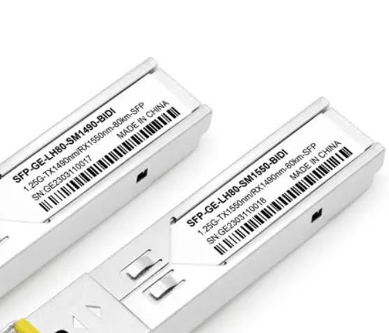 1.25G 80km SFPの繊維光学のトランシーバー1490/1550nm SCのコネクターBIDI OEMの製造業者