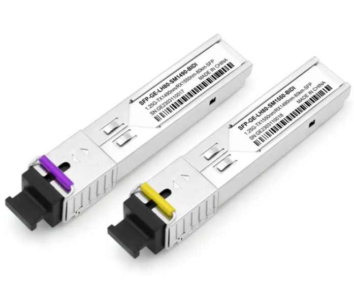 1.25G 80km SFPの繊維光学のトランシーバー1490/1550nm SCのコネクターBIDI OEMの製造業者