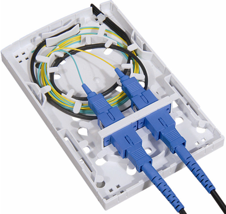 FTTH 2は屋内か屋外光ファイバーの終了箱のPCのABS 2pcs SCのアダプターの芯を取る