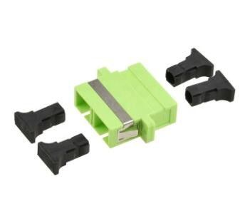 光ファイバケーブルのアダプター陶磁器FTTX LAN RoHS SCの複式アパートのライム グリーンOM5のアダプター