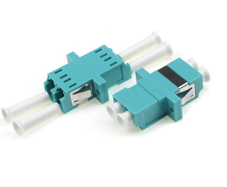Lc繊維のアダプターOM3の対称のタイプ プラスチックUPC APC LCの複式アパートのアダプターへのLc