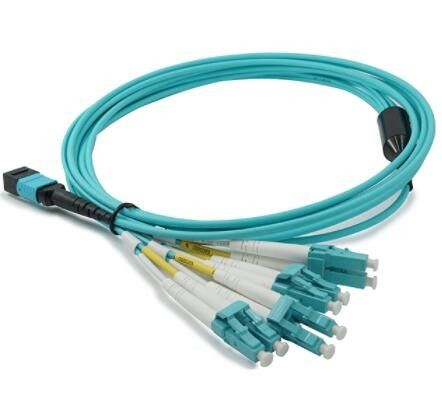 Mpo Lcの二重8F光ファイバーのポーランド5mケーブルのPC APCをパッチ・コード