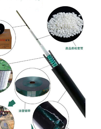 4中心の頭上式の光ファイバケーブルの屋外GYXTW-4B1.3単一モード
